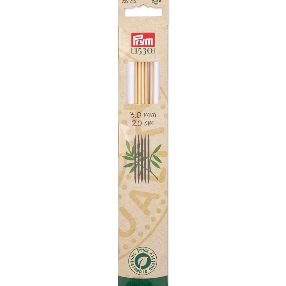 Prym 1530 Bambus Settpinne 5stk – 3,0 – 20cm