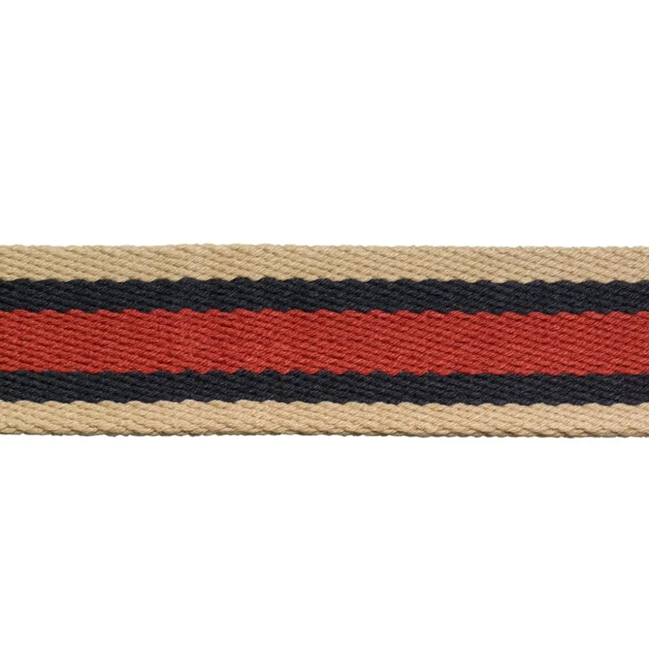 Prym Beltebånd – 40mm 3m – Beige/blå/rød
