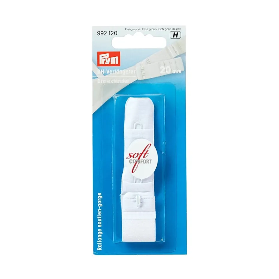 Prym BH-forlenger 20mm 3×1 – Hvit