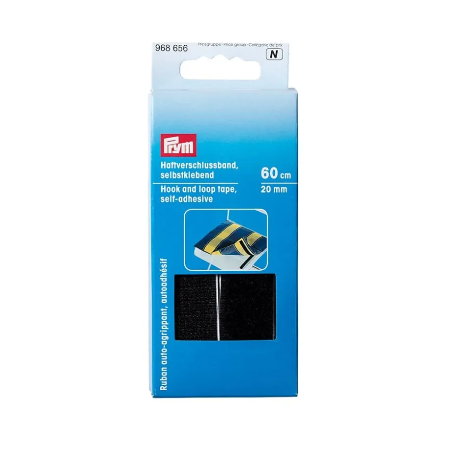 Prym Borrelås selvklebende – Sort – 20mmx60cm