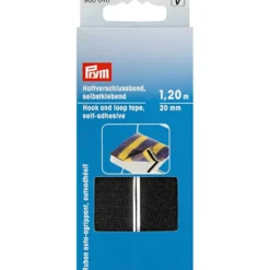 Prym Borrelås selvklebende – Sort – 20mm x 1,2m