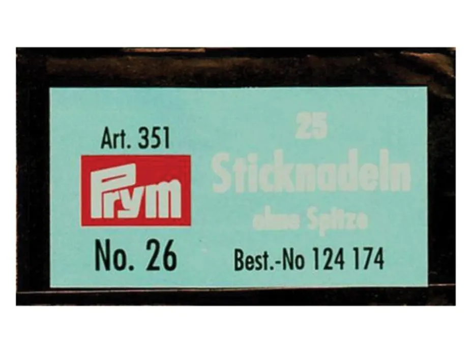Prym Broderinåler butt 25stk – No.26 – Sølv