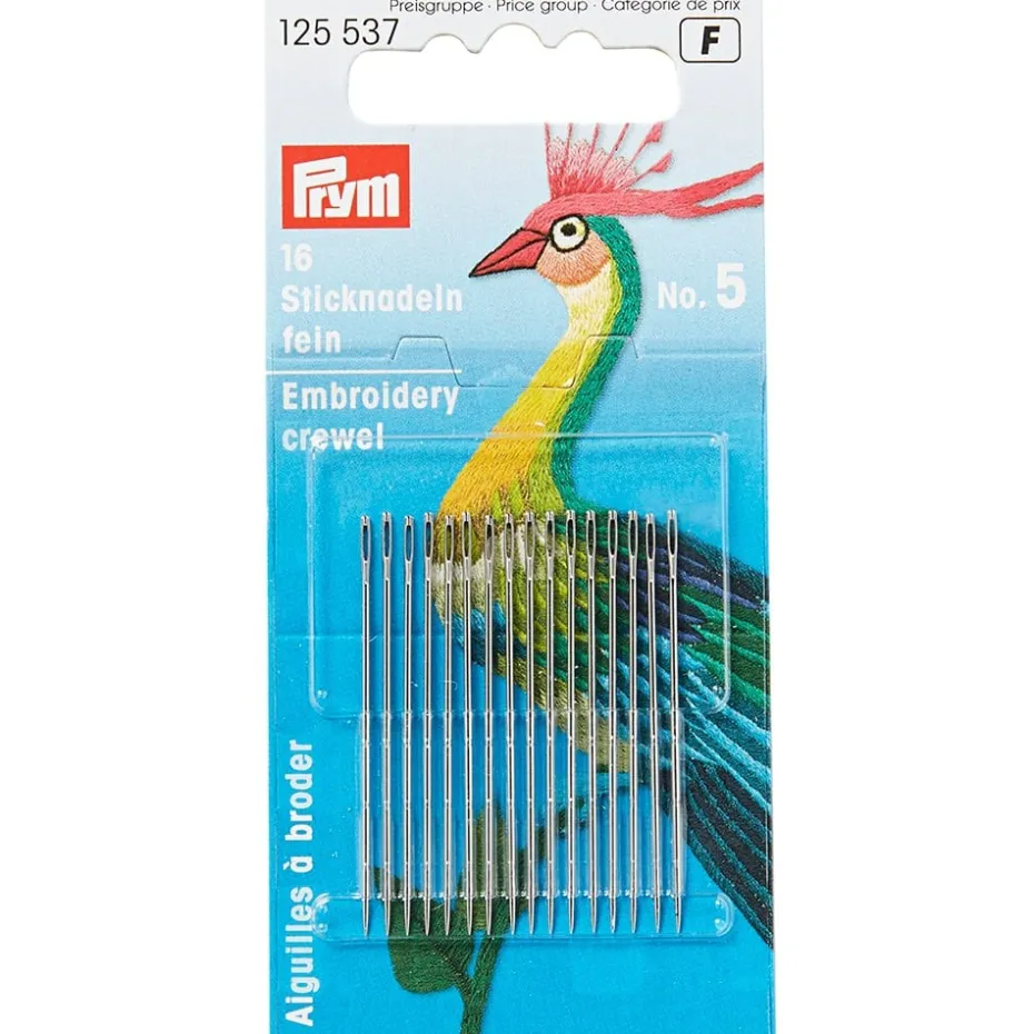 Prym Broderinåler Chenille fin 16stk – No.5 – Sølv