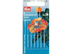 Prym Broderinåler Chenille spiss 6stk – No.18 – Sølv