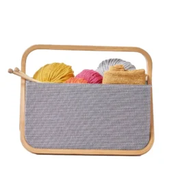 Prym Canvas & Bamboo Oppbevaringskurv – Antrasitt