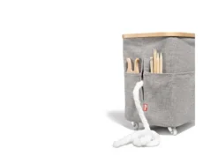 Prym Canvas & bamboo Oppbevaringsboks 380x260x370mm – Grå