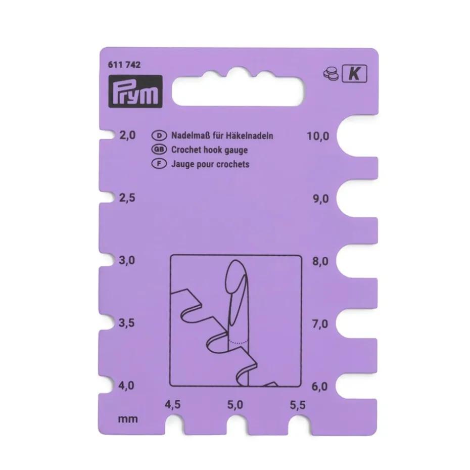 Prym Crochet Hook Gauge – Heklenålmåler