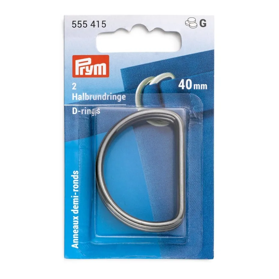 Prym D-ring 40mm 2stk – Gunmetal