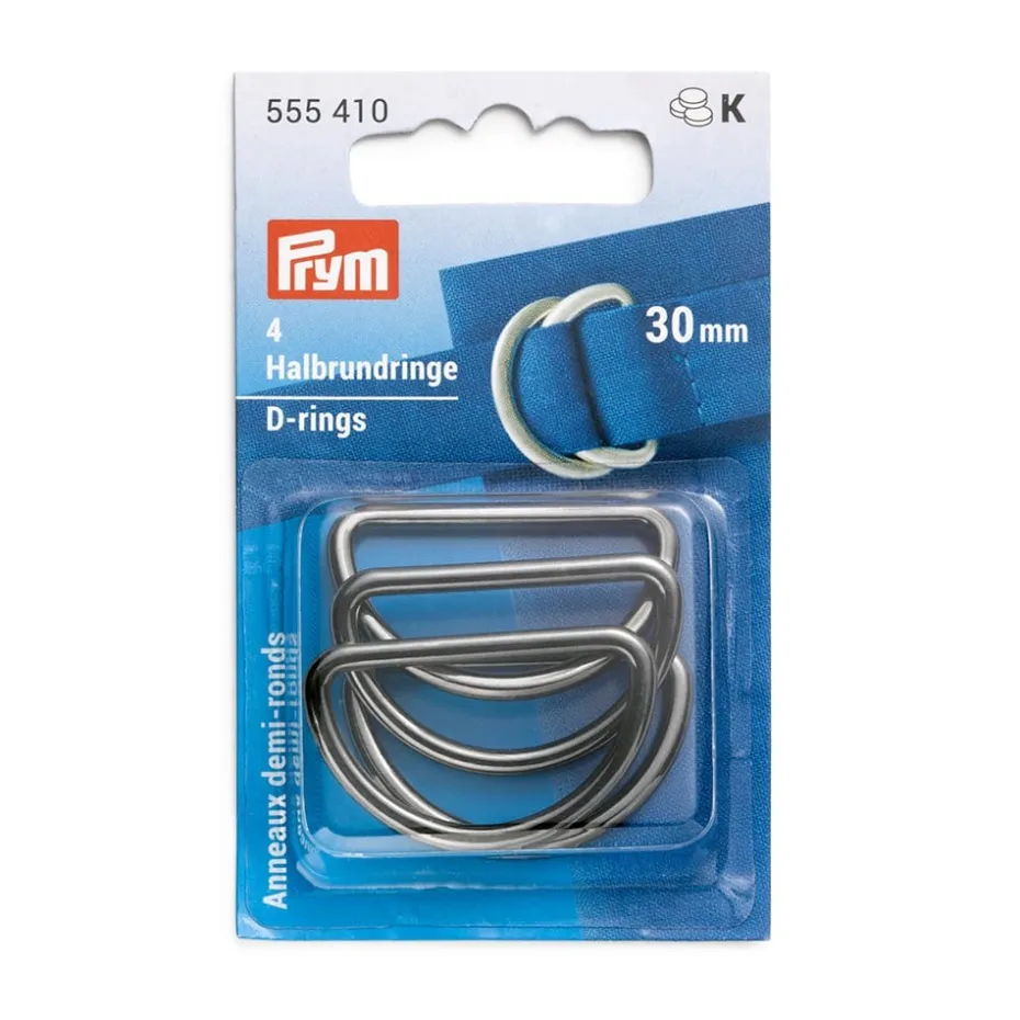 Prym D-ring 30mm 4stk – Gunmetal