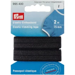 Prym Elastic trimming tape – 15mm Sort