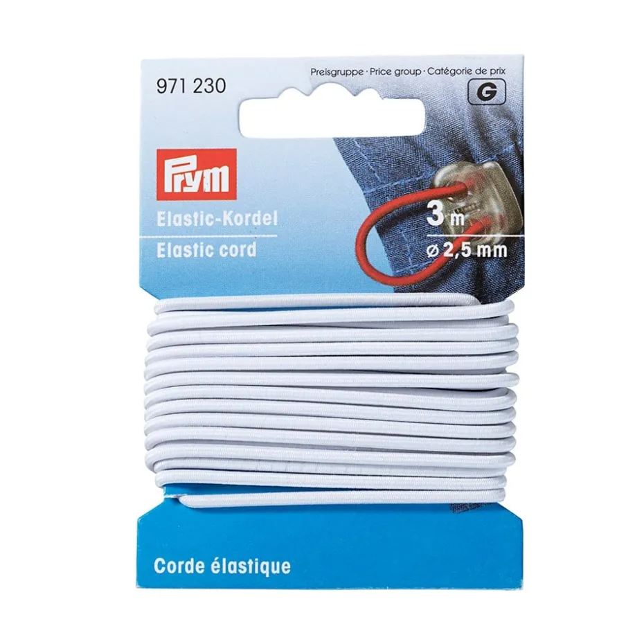 Prym Elastisk strikk 2,5mm 3m – Hvit