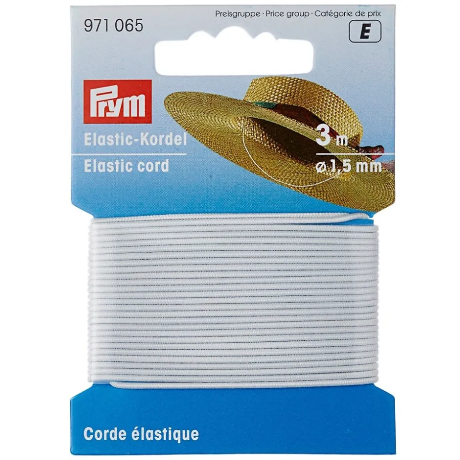 Prym Elastisk strikk 1,5mm – 3m – Hvit