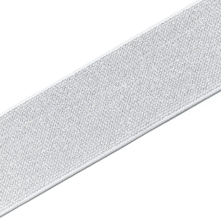 Prym Elastisk strikk – 7m 50mm – Hvit/Sølv