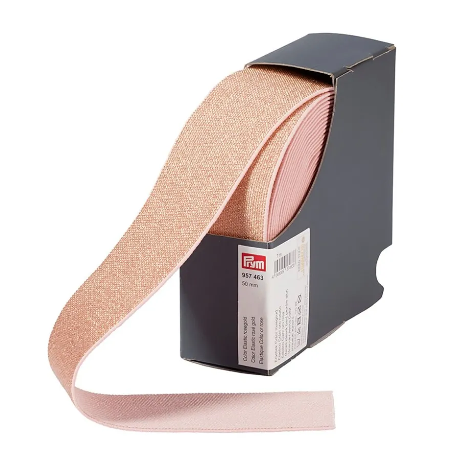 Prym Elastisk strikk – 7m 50mm – Rose gold