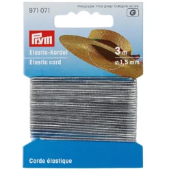Prym Elastisk strikk 1,5mm – 3m – Sølv