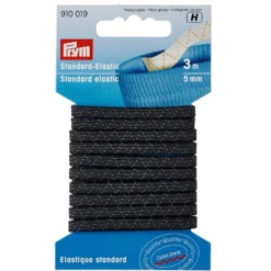 Prym Elastisk strikk – 3m 5mm – Sort