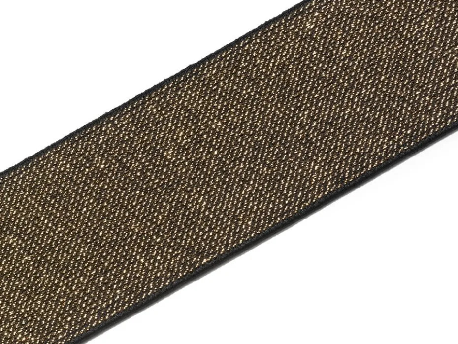 Prym Elastisk strikk – 7m 50mm – Sort/Gull