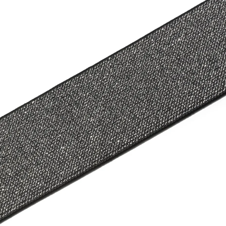 Prym Elastisk strikk – 7m 50mm – Sort/Sølv