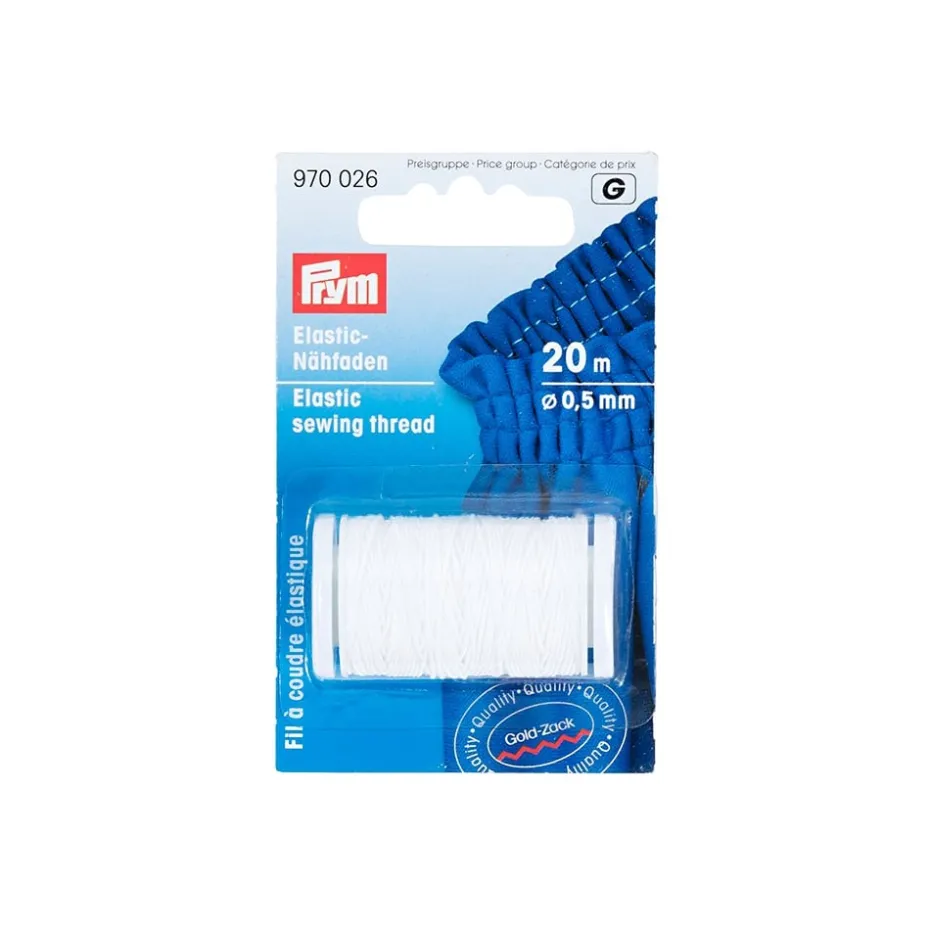 Prym Elastisk sytråd 0,5mm hvit