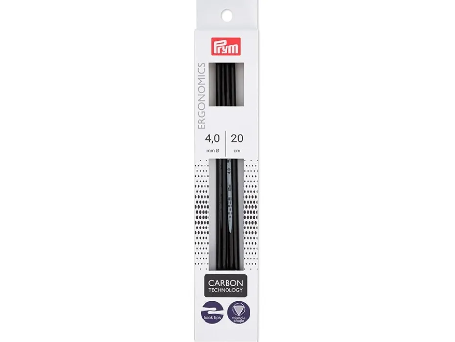 Prym Ergonomics Carbon – Settpinne 5stk – 4,0 – 20cm