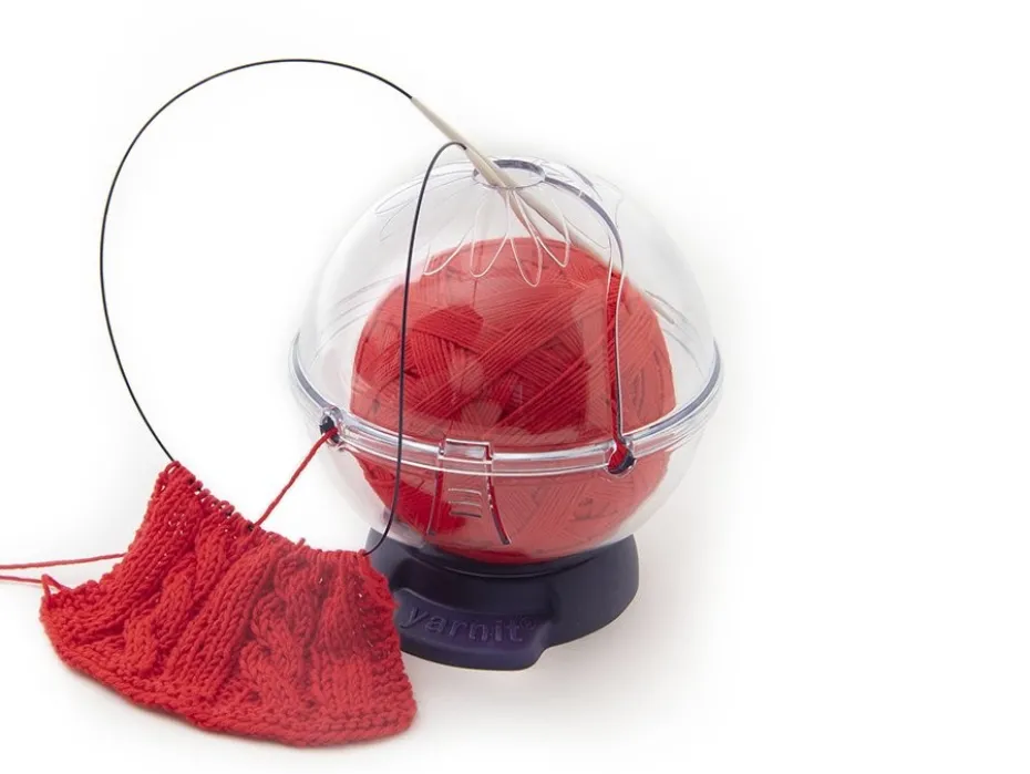 Prym Ergonomics Garnholder – Ø145x150mm – Transparent/lilla