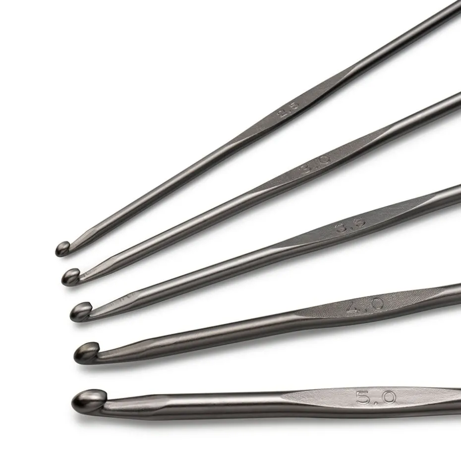 Prym Heklenål sett aluminium – 2,5-5,0mm – Gunmetal