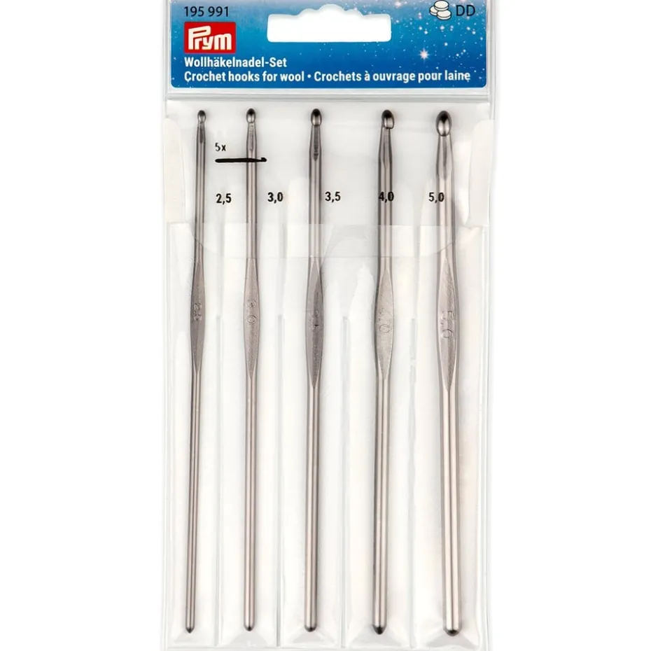 Prym Heklenål sett aluminium – 2,5-5,0mm – Gunmetal