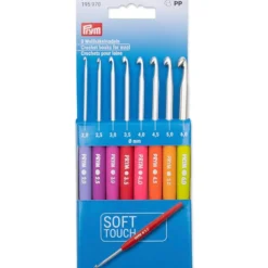 Prym Heklenål Ullsett mykt håndtak -2,0-6,0mm-aluminium