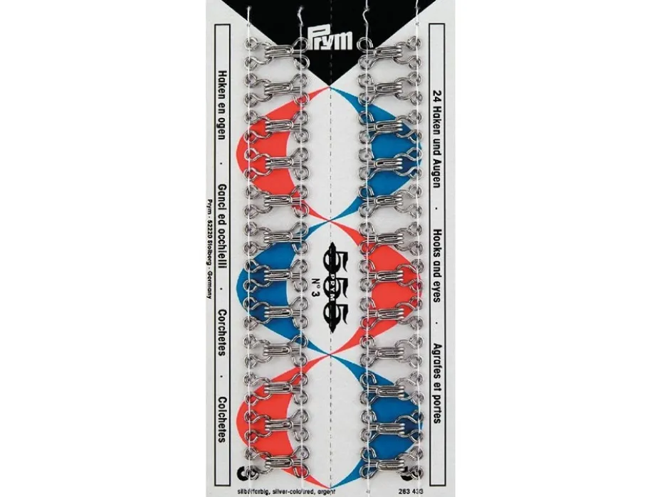 Prym Hekter No.3 24stk – stainless steel-sølv