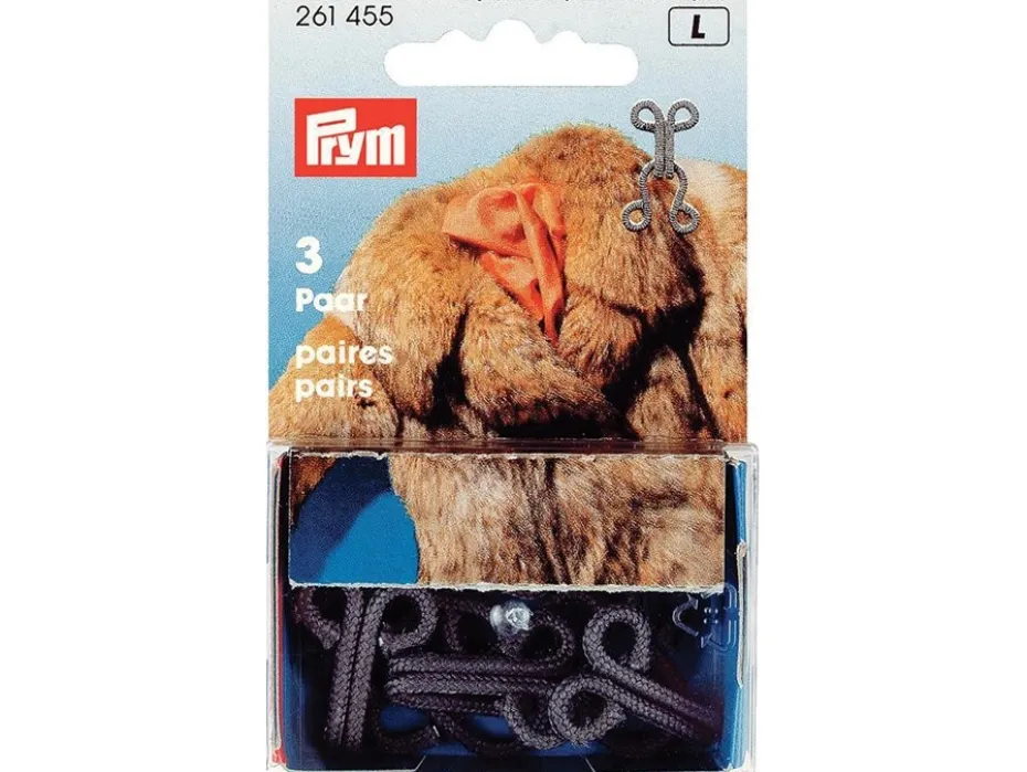 Prym Hekter til Pels – Grå 3 par
