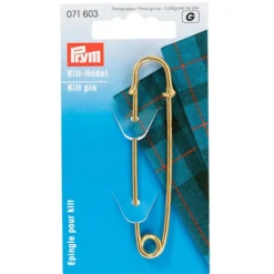 Prym Kiltenål 1stk 76mm – Gullfarget