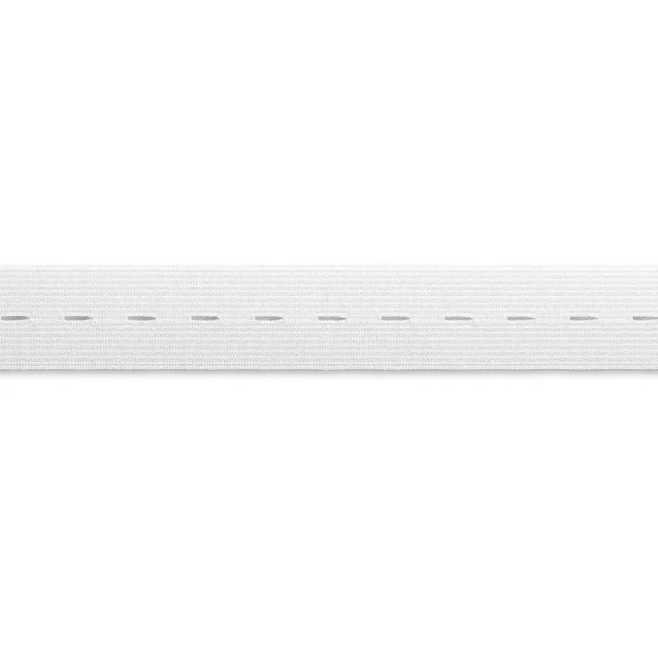 Prym Knappehullstrikk – 10m 25mm – Hvit