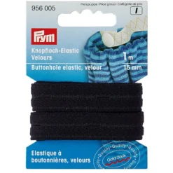 Prym Knappehullstrikk – 1m 15mm – Sort