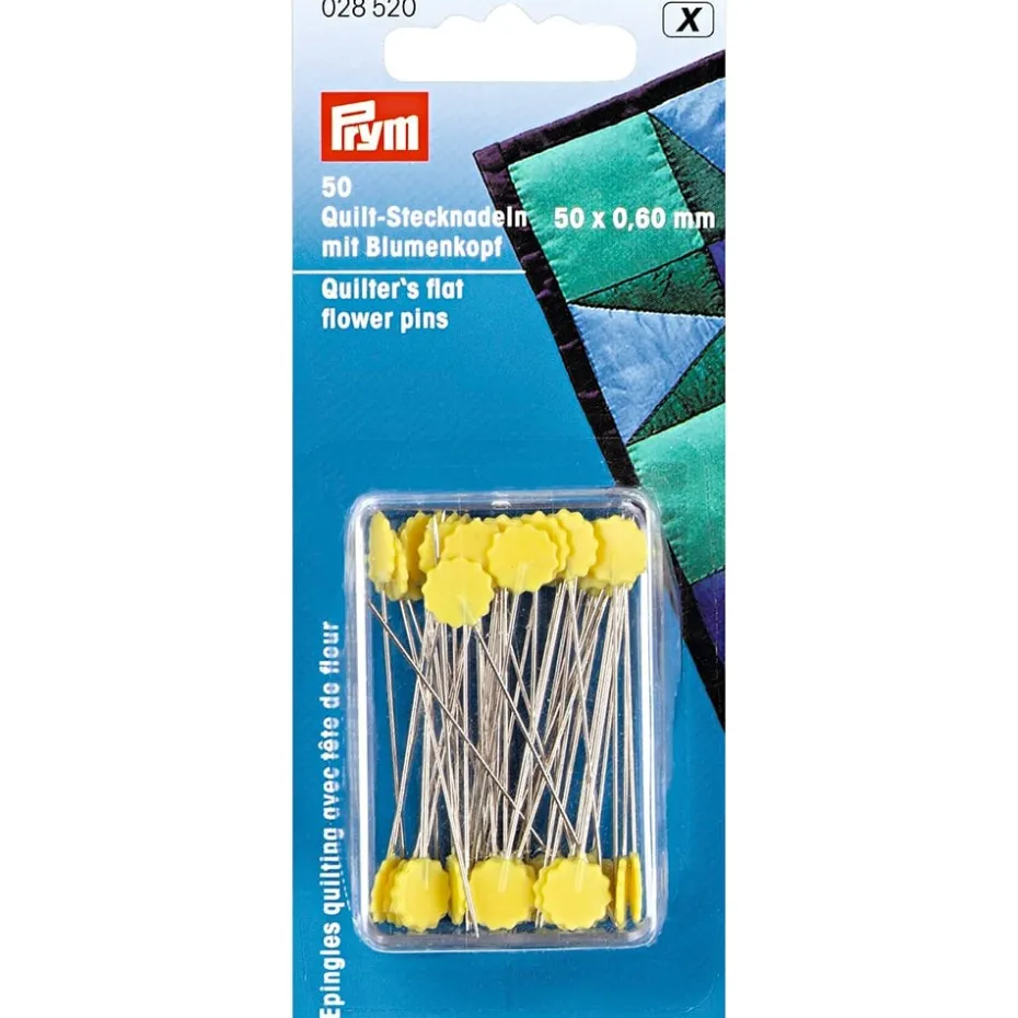 Prym Knappenåler Quilting blomsterhode 50stk – 0,60 x 50mm