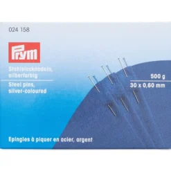 Prym Knappenåler Stål Ekstra fin 500g – 0,60x30mm – Sølv