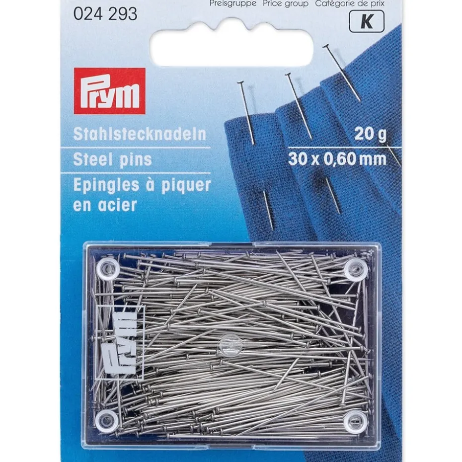 Prym Knappenåler Stål Ekstra fin No.6 20g – 0,60x30mm – Sølv