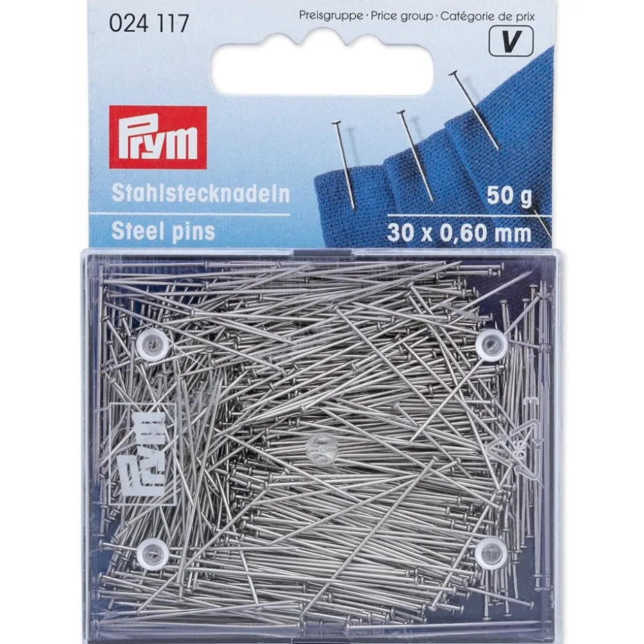 Prym Knappenåler Stål Ekstra fin No.6 50g – 0,60x30mm – Sølv