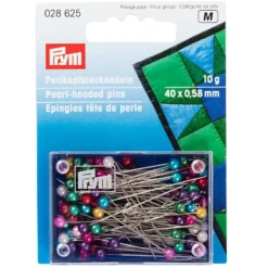 Prym Knappenåler Stål Perlehode 10g – 0,58x40mm – Mix