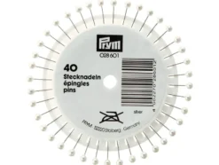 Prym Knappenåler Stål Perlehode 40stk – 0,65x38mm – Hvit