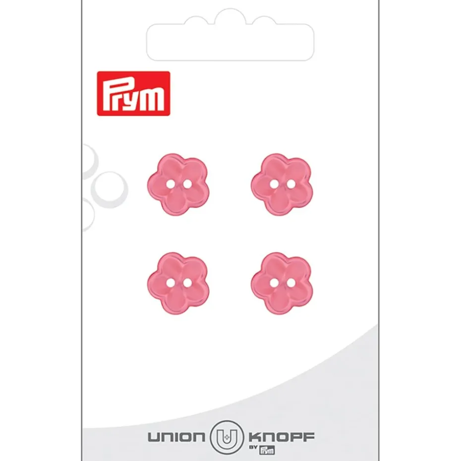 Prym Knapper 46013 – 2-hull 12mm BLOMST 52 Rosa – 4stk