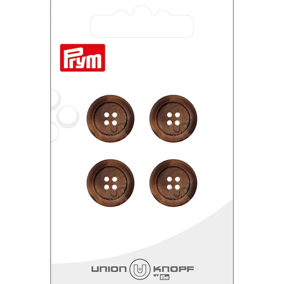 Prym Knapper 13003 – 4-hull 15mm 20 Brun – 4stk