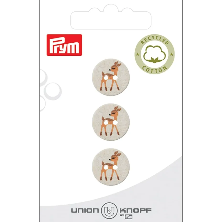 Prym Knapper 453679 – 4-hull 15mm DÅDYR 14 Krem – 3stk
