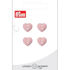 Prym Knapper 43058 – 2-hull 12mm HJERTE 46 Rose – 4stk