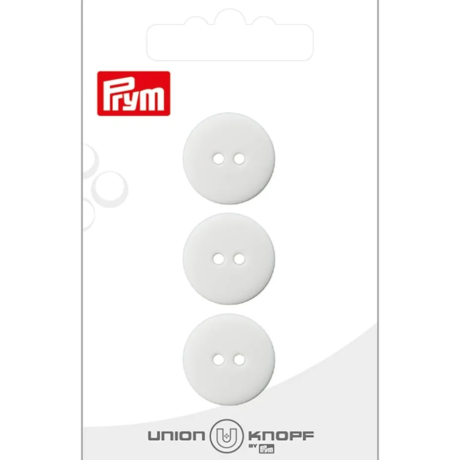 Prym Knapper 28450 – 2-hull 18mm 12 Hvit – 3stk