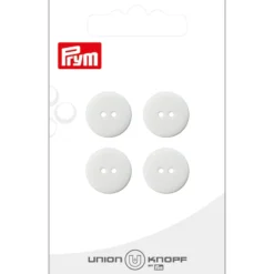 Prym Knapper 28450 – 2-hull 15mm 12 Hvit – 4stk