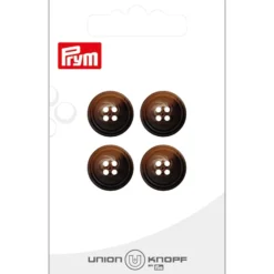 Prym Knapper 13001 – 4-hull 15mm 201 Mellombrun – 4stk