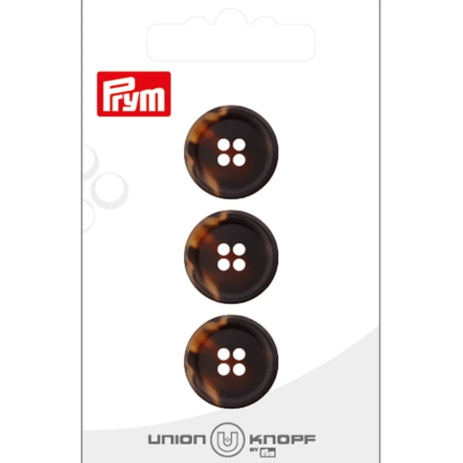 Prym Knapper 451992 – 4-hull 18mm 22 Mørk brun – 3stk