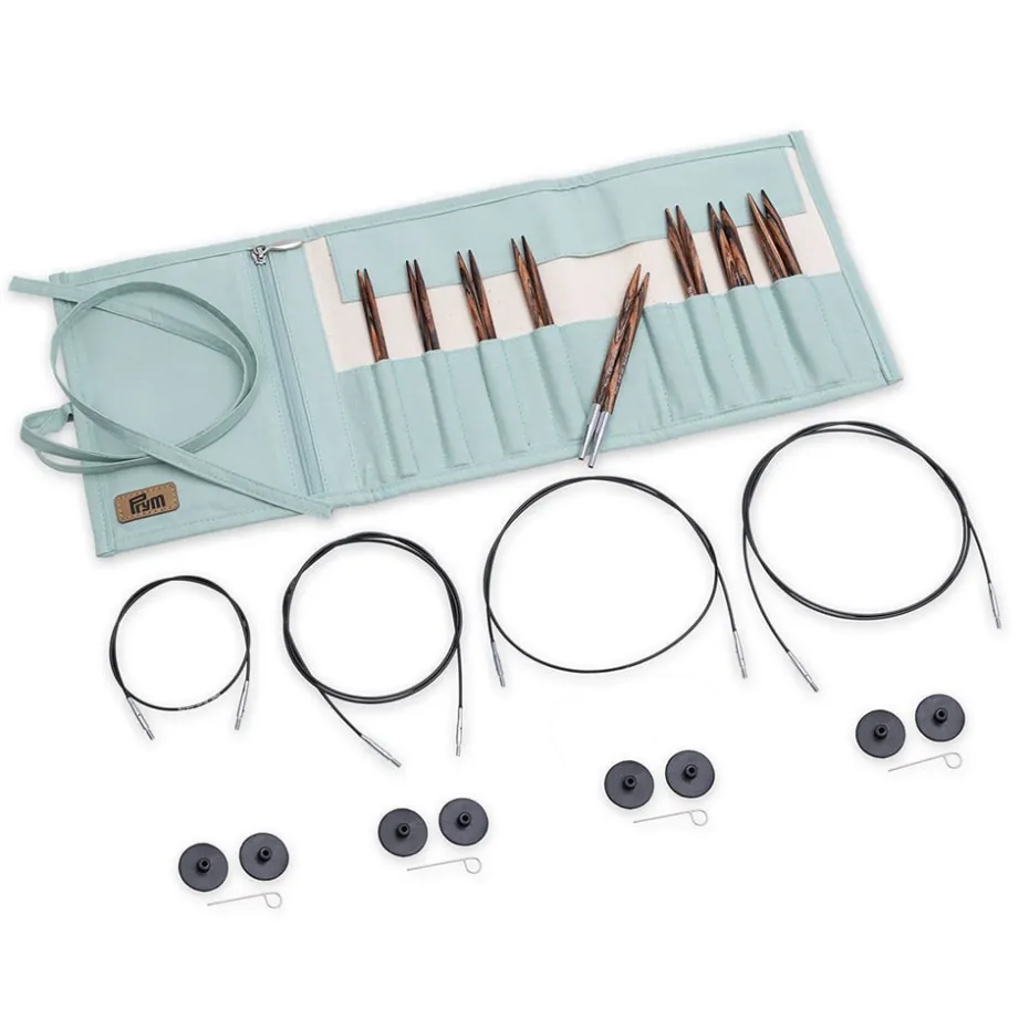 Prym 1530 KnitPro Natural Rundpinnesett – 7stk