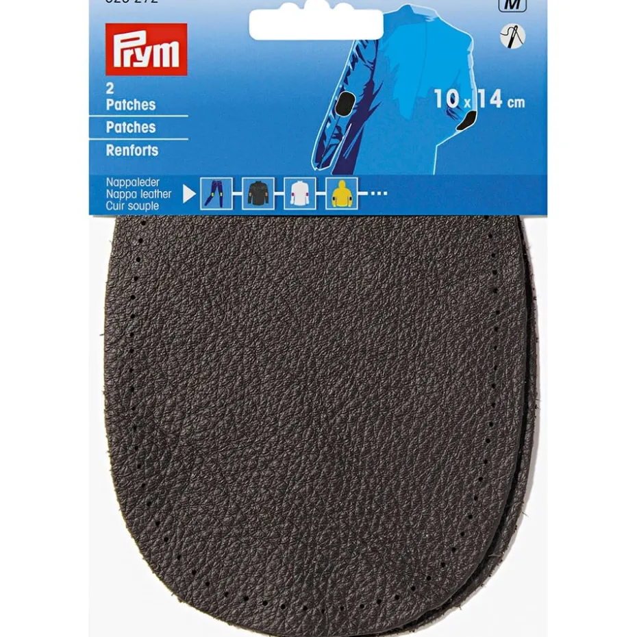 Prym lapper 2stk 10x14cm. mørkbrun