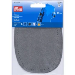 Prym Lapp semsket skinn 10x14cm – 2stk – Grå